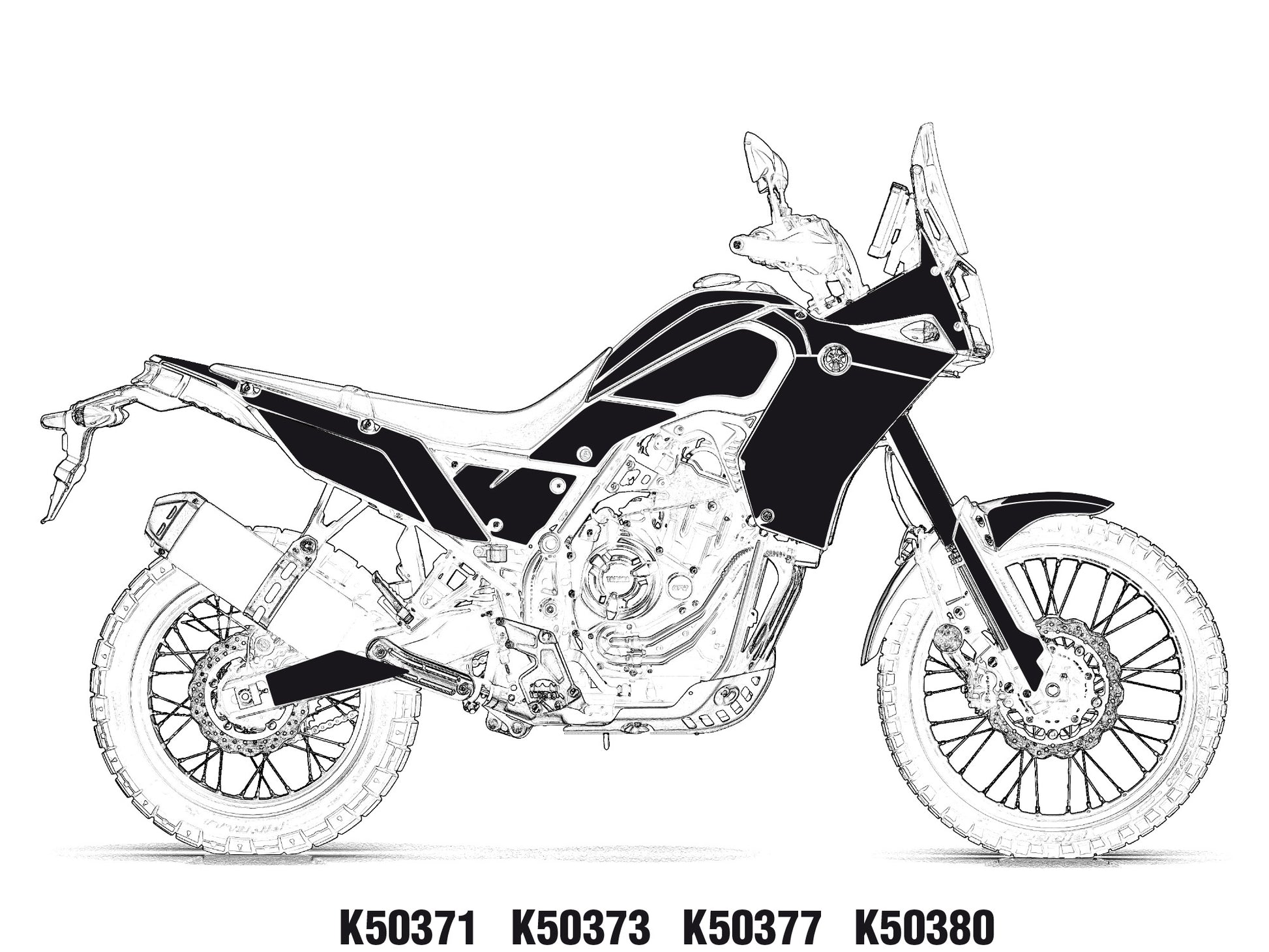 Kit Adhesivos Yamaha Tenere 700 2019 - 2022 (Vinilos Yamaha Tenere 700 60  aniversario) – Uniracing
